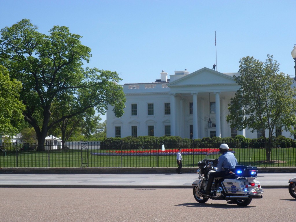 Motorcade + snipers on the roof. Check. 